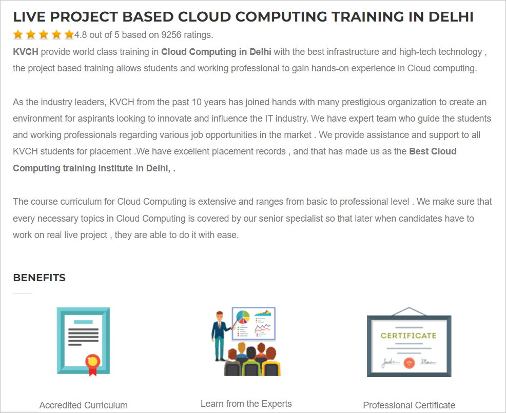Cloud Computing Course by KVCH