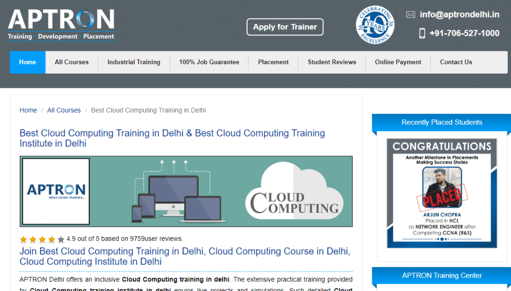 Cloud Computing Training By APTRON