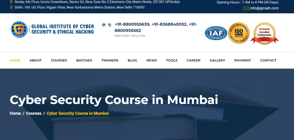 Cyber Security Course in Mumbai by Gicseh