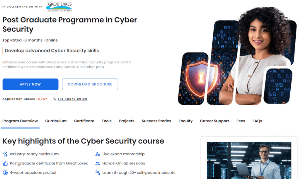Post Graduate programme in cyber Security by GreatLearning