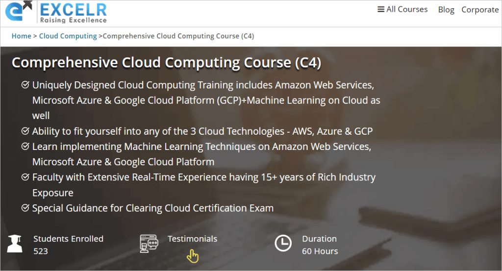 excelr cloud computing course