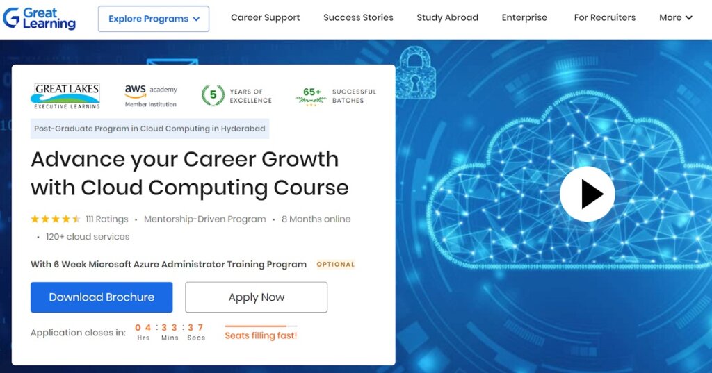 Cloud computing course by Great Learning