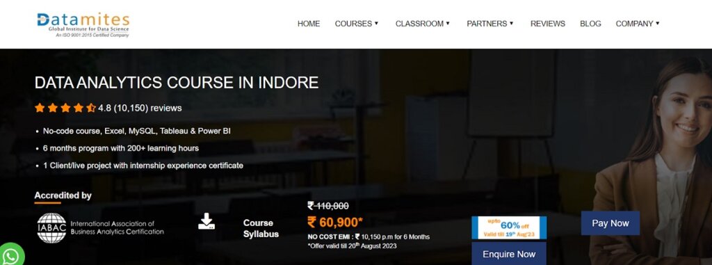 Data analytics course by Datamites