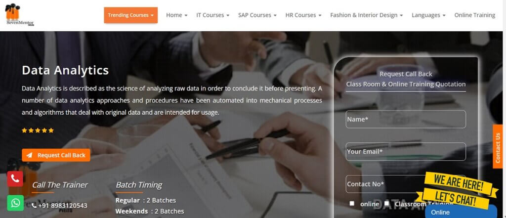 Data analytics course by SevenMentor