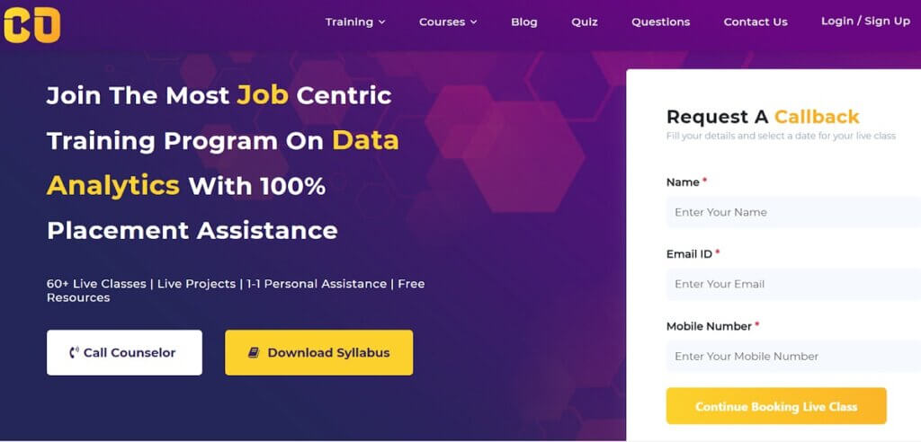 Data analytics course by coders daily