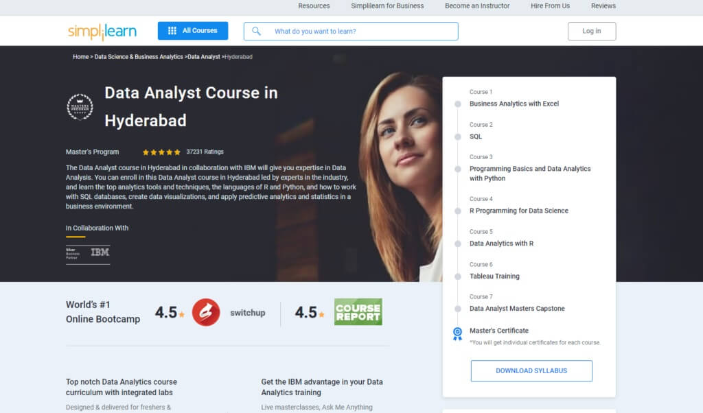 Data analytics course by simplilearn