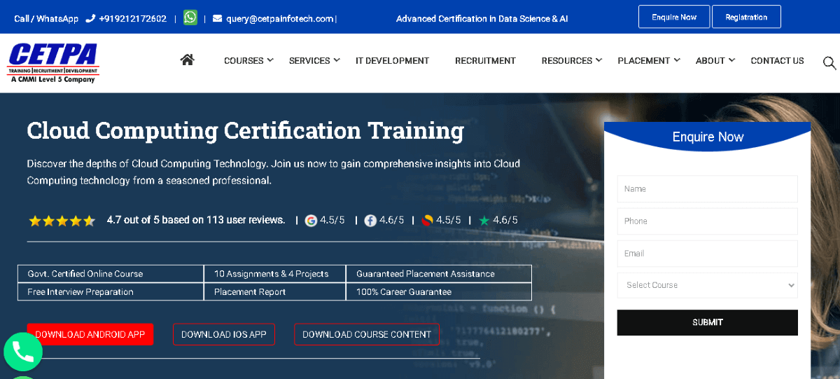 16 BEST Cloud Computing Courses In Delhi For 2024