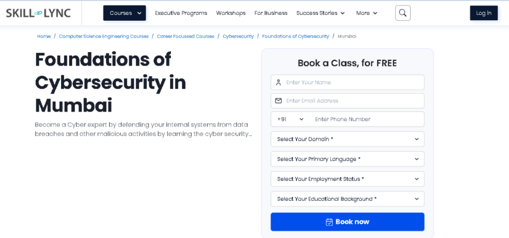 Foundations of Cybersecurity in Mumbai by Skill Lync