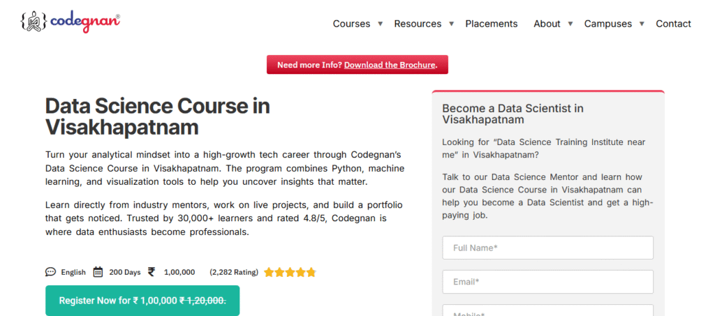 Best Data Science Course by Codegnan